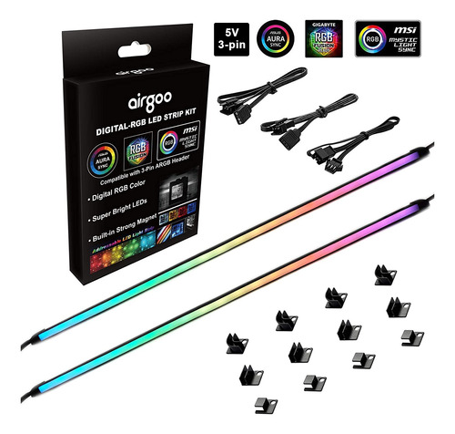 Tira Led Neon Direccionable Rgb Para Pc, Tira Argb Magn...