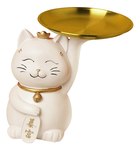 Figura De Estatua De Gato De La , Caja De Blanco