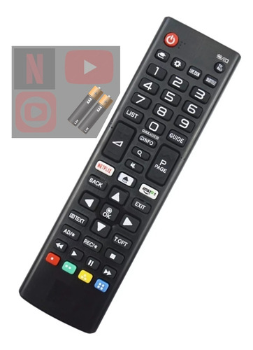 Controle Remoto Universal Para Smart Tv LG Netflix Prime