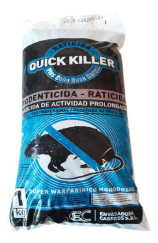 Veneno Para Ratas Quick Killer Cebo X 1 Kg Raticida