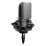 Micrófono Condensador Fifine K726 Para Grabación Y Transmisión, Color Negro