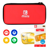 Case Nintendo Switch Lite C/ Película E 4 Grips De Analógico