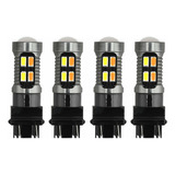 4 Bombillas Led Para Coche Canbus T25 3157 P27-7w Dual Color