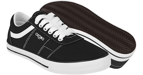 Tenis Casuales Dama Capa De Ozono 608301 Textil Negro