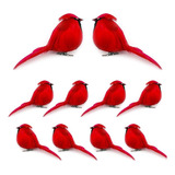 8 Pajaros Cardenales Rojos Con Clip 5 5 X 3 Pulgadas Clip De