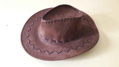 Sombrero Hombre Tipo Australiano Gamuzado Color Marron