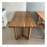 Mesa Base Madera Petiribi + Tapa Enchapado Petiribi 160x80