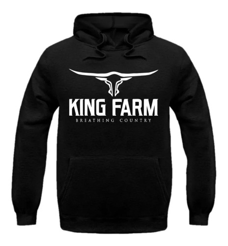 Blusa Moletom King Farm Breathing Country Cowboy Canguru