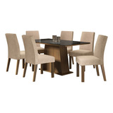 Juego De Comedor 6 Sillas Gian Fiore Vekka