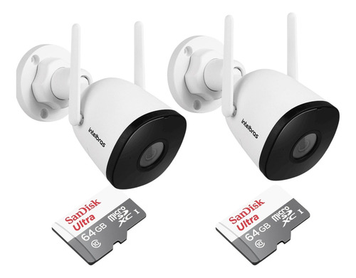 Kit 2 Câmera Wi-fi Mibo Intelbras Im5 S Fullhd + Cartão 64gb