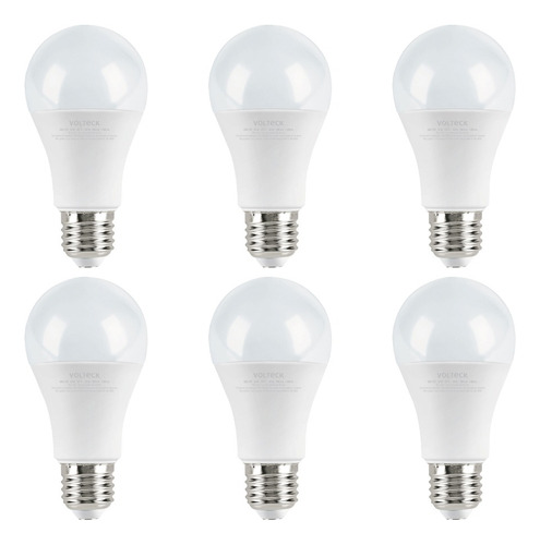 Focos Led Tipo Bulbo, A19 9w, Luz De Día, 6 Piezas