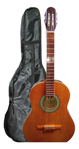 Guitarra Clásica Acústica Color Natural Incluye Funda Reforz
