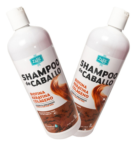Shampoo Zaire Con Biotina Keratina Y Colágeno (2 Pack) 