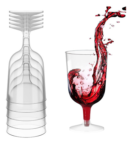 Copa De Vino Desechable X 50 Und Transparentes