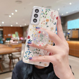 Funda Para Samsung Cute Flower Transparent Bling Glitter S20