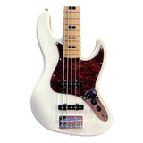 Contra Baixo Tagima Tjb5 Jazz Bass 5 Cordas Branco Vintag