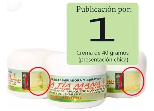 1 Crema Tia Mana (contado) Morelia Michoacán Original