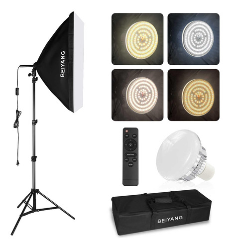 Kit De Iluminacion Softbox Para Fotografia, Caja Blanda De 2