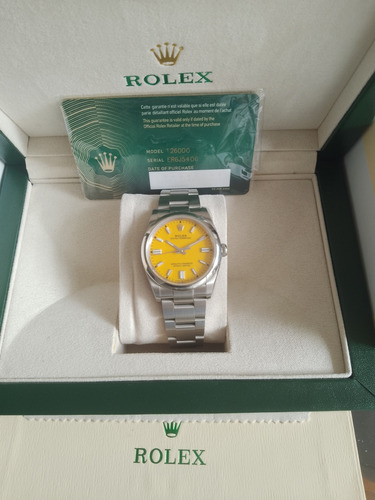 Rolex Yellow Oyster Perpetual 36 Mm