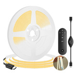 ?tipo C Powered 5mm 5v Cob Led Strip Tape Dimmable Flex...