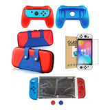 Estuche Nintendo Switch Mario Bross+ Mica + Carcasa + 2 Grip