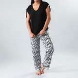 Set Top + Pantalón Flores Mujer 33025-2