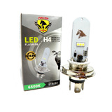 Lampada De Led H4 Moto Super Branca Com Strobo Efeito Xenon