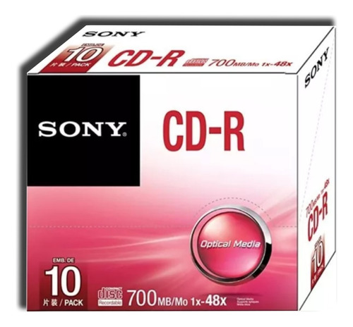 Cd-r Sony 48x 80min 700mb Con Estuche