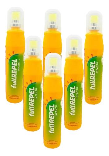 6x Repelente Fullrepel Kids- 100ml C/ Icaridina- 10 Horas