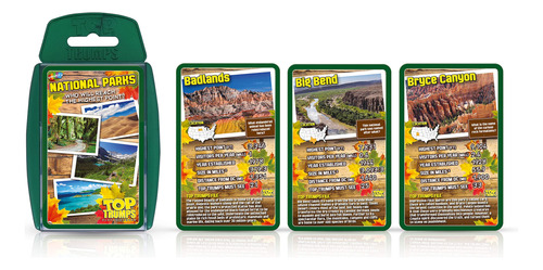 Paquete De Juego De Cartas De National Park Top Trumps