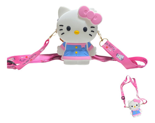 Bolsa Hello Kitty De Silicón Cartera Kawaii Monedero+correa