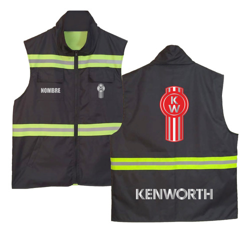 Chaleco Industrial Ligero Kenworth Logo Estampado Reflejante