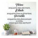 Adesivo Decorativo De Parede Motivacional Treine Persista