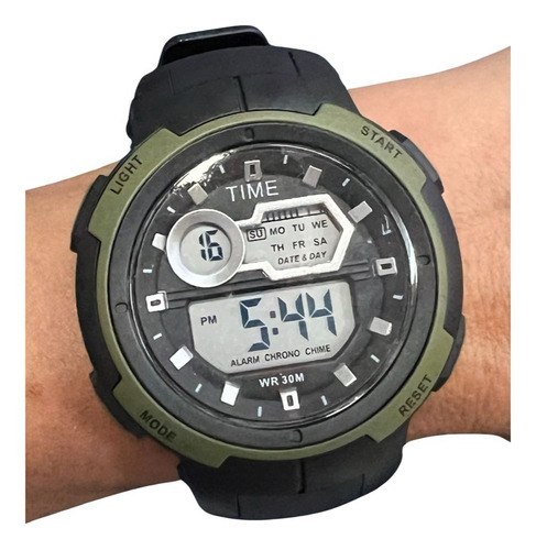 Reloj Time Digital Hombre Sumergible Luz Crono - Taggershop