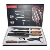 Set 1 Pelador 4 Cuchillos 1 Par Tijeras Cocina Regalo