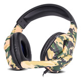 Fone De Ouvido Gamer Com Microfone Pc Headset P2 Camuflado