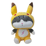 Peluche Kawaii Gato Pikachu Con Pijama 69cm 