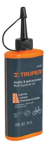 Aceite Lubricante Multiusos 90ml 3 Oz Truper 16712