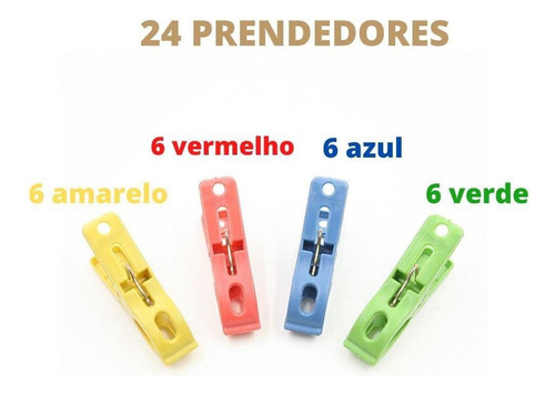 Kit 48 Prendedores De Roupas De Plástico Pregador De Varal