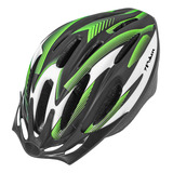 Capacete Ciclismo Bike Poker Out Mold Windstorm Com Led Cor Verde Tamanho P