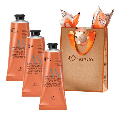 Kit Regalo Crema Manos ×3 Ekos Castaña 75g Natura - Lvdm