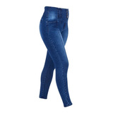 Jeans Tiro Alto Azul Mezclilla Cklass 070-10 