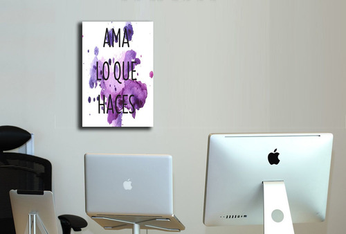 Vinilo Decorativo 60x90cm Frase Ama Lo Que Haces Amor Color