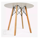 Mesa Eames Eiffel Infantil 70cm Tampo Redondo Branco