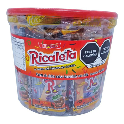 Paleta Ricaleta Tamarindo Con Chile Piquín Vitrolero 50 Pzs | MercadoLibre