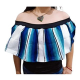 Blusa Mexicana Tradicional Campesina Artesanal Colorida