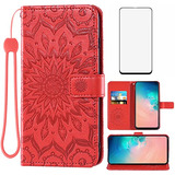 Funda Para Samsung Galaxy S10e Rojo Piel Sintetica