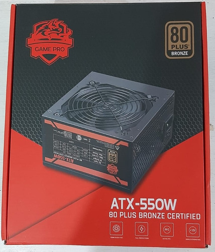 Fuente Alimentacion Pc Game Pro Atx 550w 80 Plus Bronze