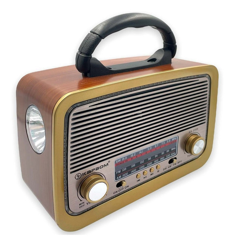 Caixa Som Rádio Portátil Am Fm Usb Mp3 Retrô Vintage Antigo 