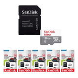 5 Uni. Cartão Memória Micro Sd Sandisk 128gb Ultra Original